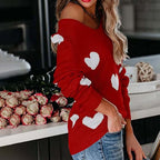 R&B | Strickpullover Mit Herzmuster Für Damen