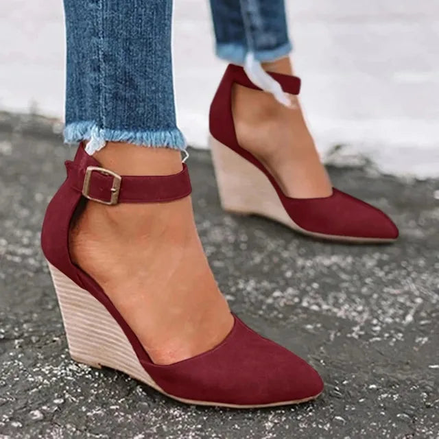 Marineblaue DamenWedges R&B