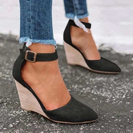 Marineblaue DamenWedges R&B