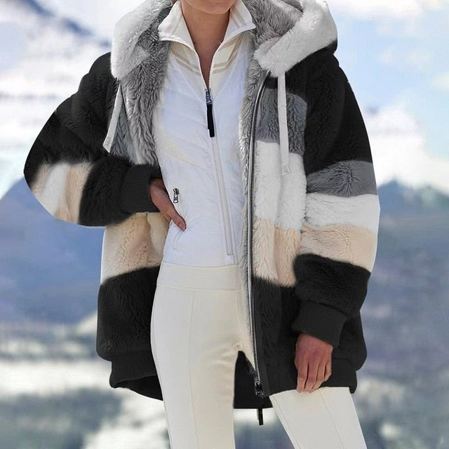 R&B | Fleecejacke mit Kapuze