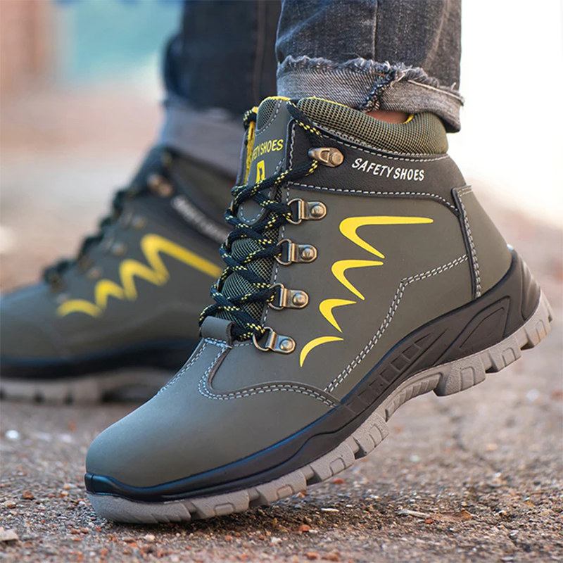 Sicherheit Ankle Schuhe Anti-smashing Stahl Kappe Kappe Stiefel Männer Bau Arbeit stiefel R&B