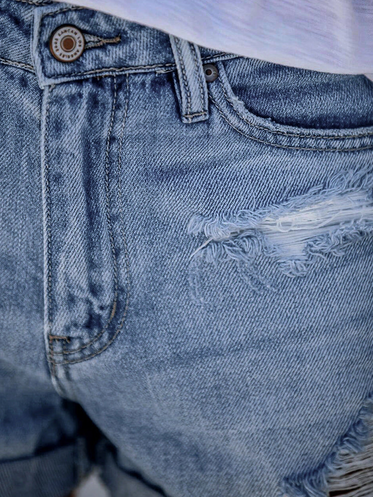R&B | Beinabschluss Ripped Jeans Shorts