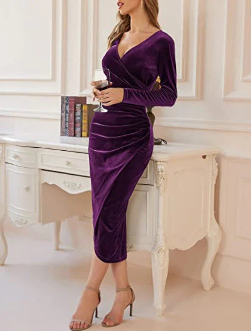 R&B | Midi Samt Kleid
