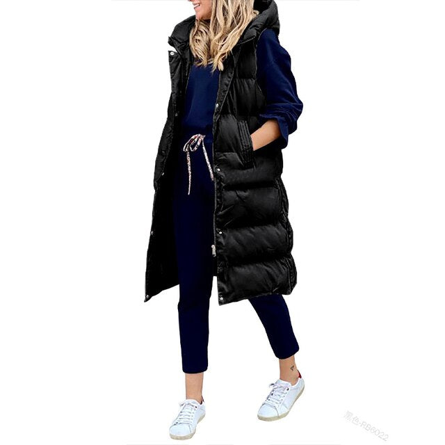 R&B | Weste Langer Baumwollmantel Ärmellose Lockere Jacke