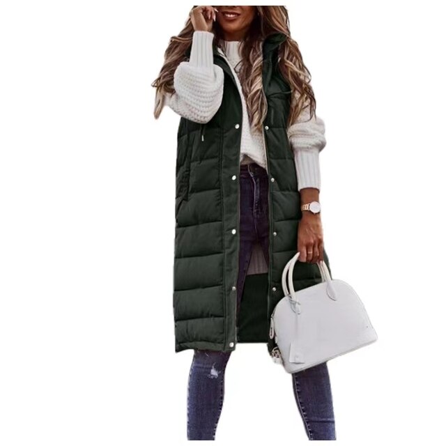 R&B | Weste Langer Baumwollmantel Ärmellose Lockere Jacke