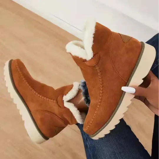 R&B | Damenstiefel aus Plüsch-Schafsfell