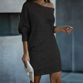 R&B | Blote Schultern Pailletten Mini Kleid
