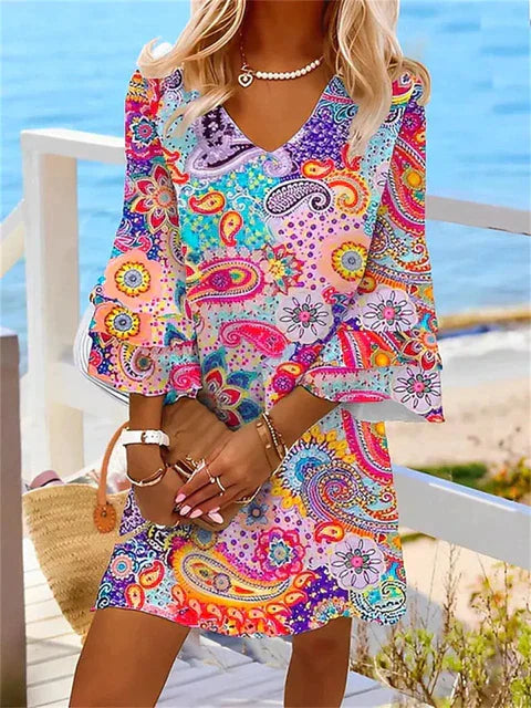 R&B | Bunt bedrucktes Kleid