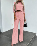 R&B | Elegante Damen Set Mit Crop Top Und Hose