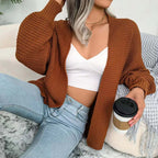 R&B | Strickjacke - Damen Herbst Strick Offen-Front Strickjacke