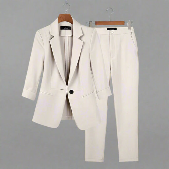 R&B | Blazer und Hose - Taillierte Passform - Eleganter Ein-Knopf-Blazer - Schmale Anzughose