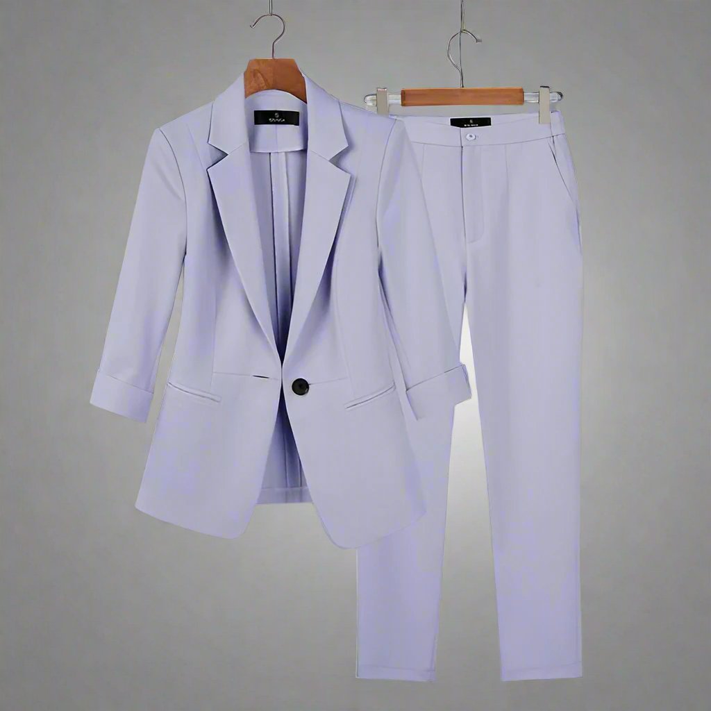R&B | Blazer und Hose - Taillierte Passform - Eleganter Ein-Knopf-Blazer - Schmale Anzughose