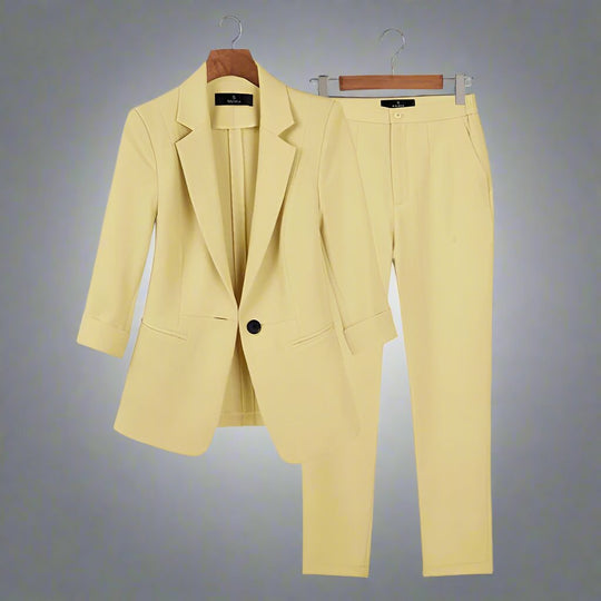 R&B | Blazer und Hose - Taillierte Passform - Eleganter Ein-Knopf-Blazer - Schmale Anzughose