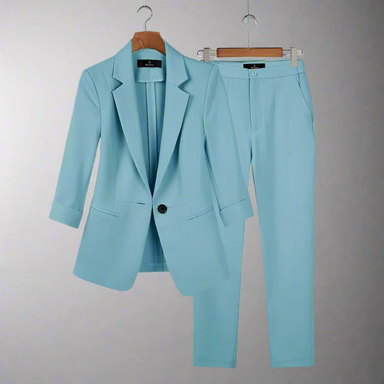 R&B | Blazer und Hose - Taillierte Passform - Eleganter Ein-Knopf-Blazer - Schmale Anzughose