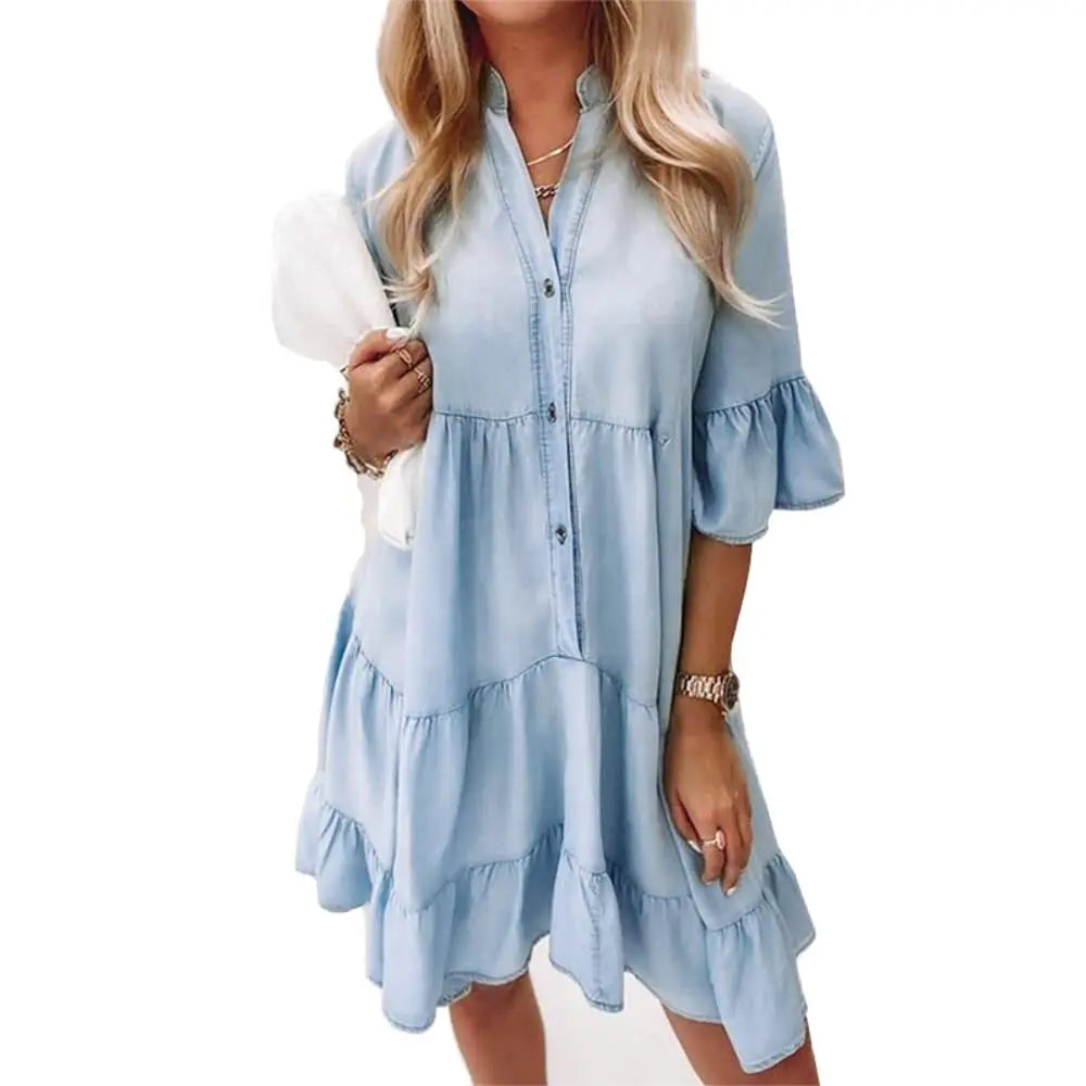 Lockeres Jeanskleid Elegant