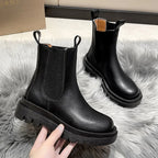 R&B | Retro Stiefel mit Dickem Quadratischen Absatz