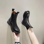 R&B | Retro Stiefel mit Dickem Quadratischen Absatz