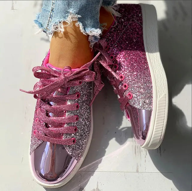 Luxus Freizeit Glitzer Damen Schuh R&B