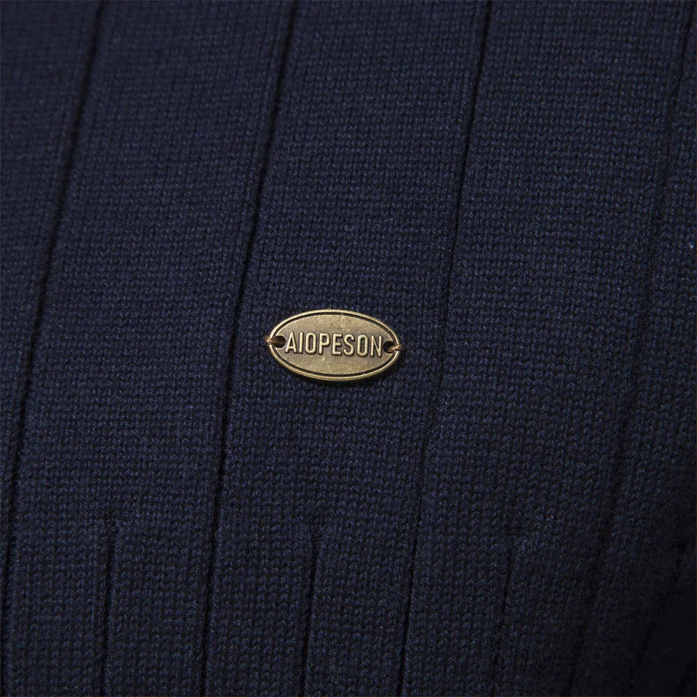 R&B | Strickjacke mit Half-zip Wollmischung Elegant, Warm