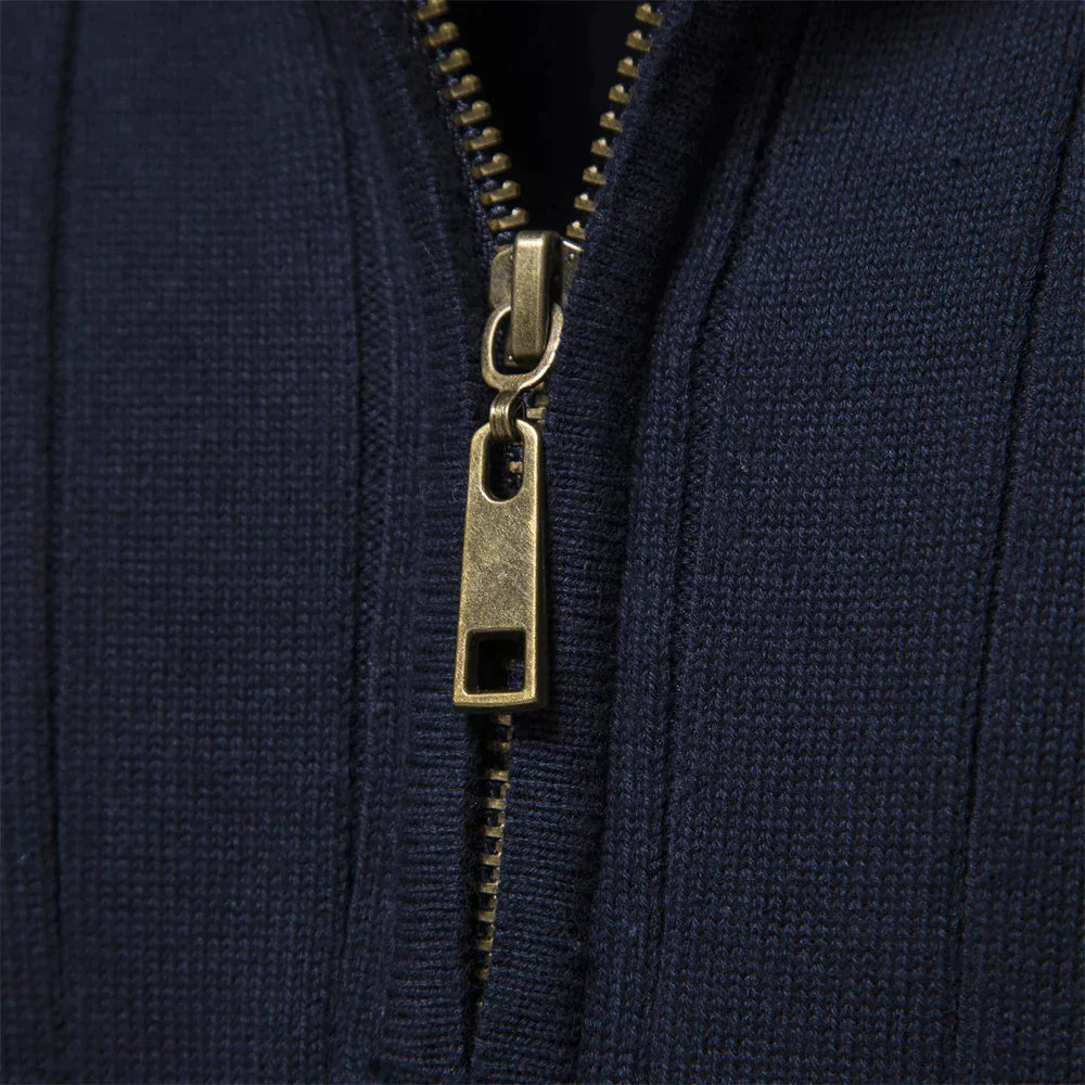 R&B | Strickjacke mit Half-zip Wollmischung Elegant, Warm