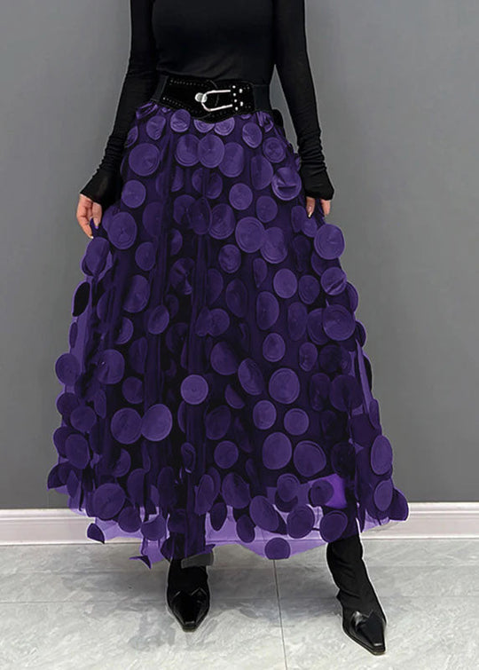 Schicker Damen Rock aus Polka Dot & Tüll-Patchwork | R&B