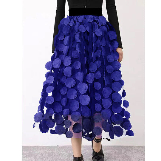 Schicker Damen Rock aus Polka Dot & Tüll-Patchwork | R&B