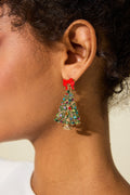 R&B | Strass Weihnachtsbaumform Ohrringe