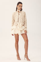 R&B | Floral Applikation Kurzjacke