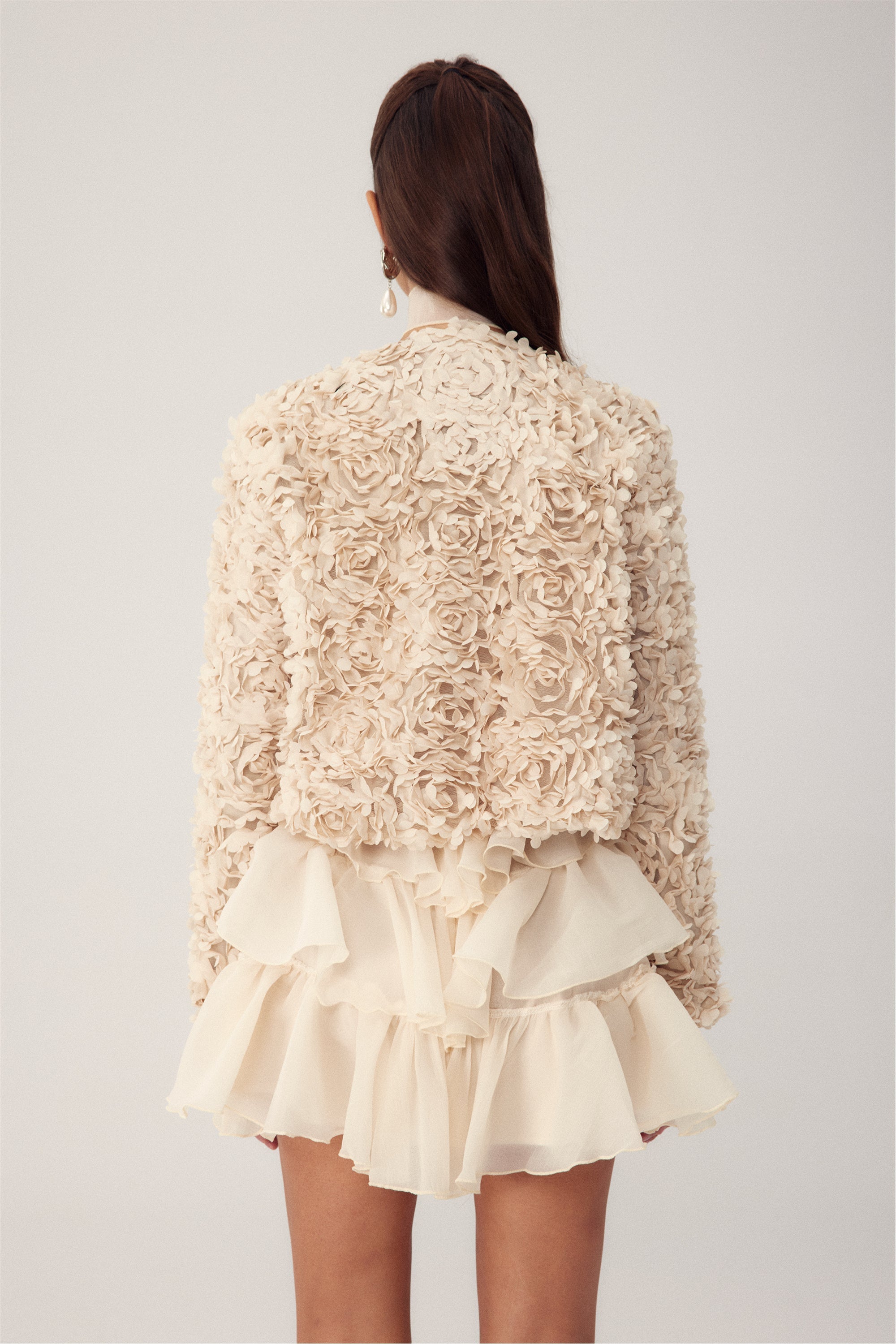 R&B | Floral Applikation Kurzjacke