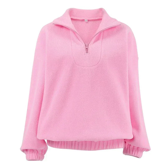 R&B | Kuscheliger Fleece-Pullover mit Reißverschluss