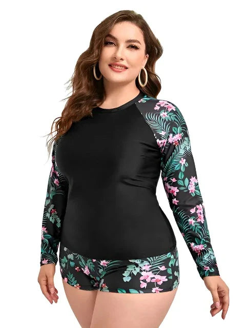 R&B | Blumen Uv Schutz Zweiteiliger Badeanzug