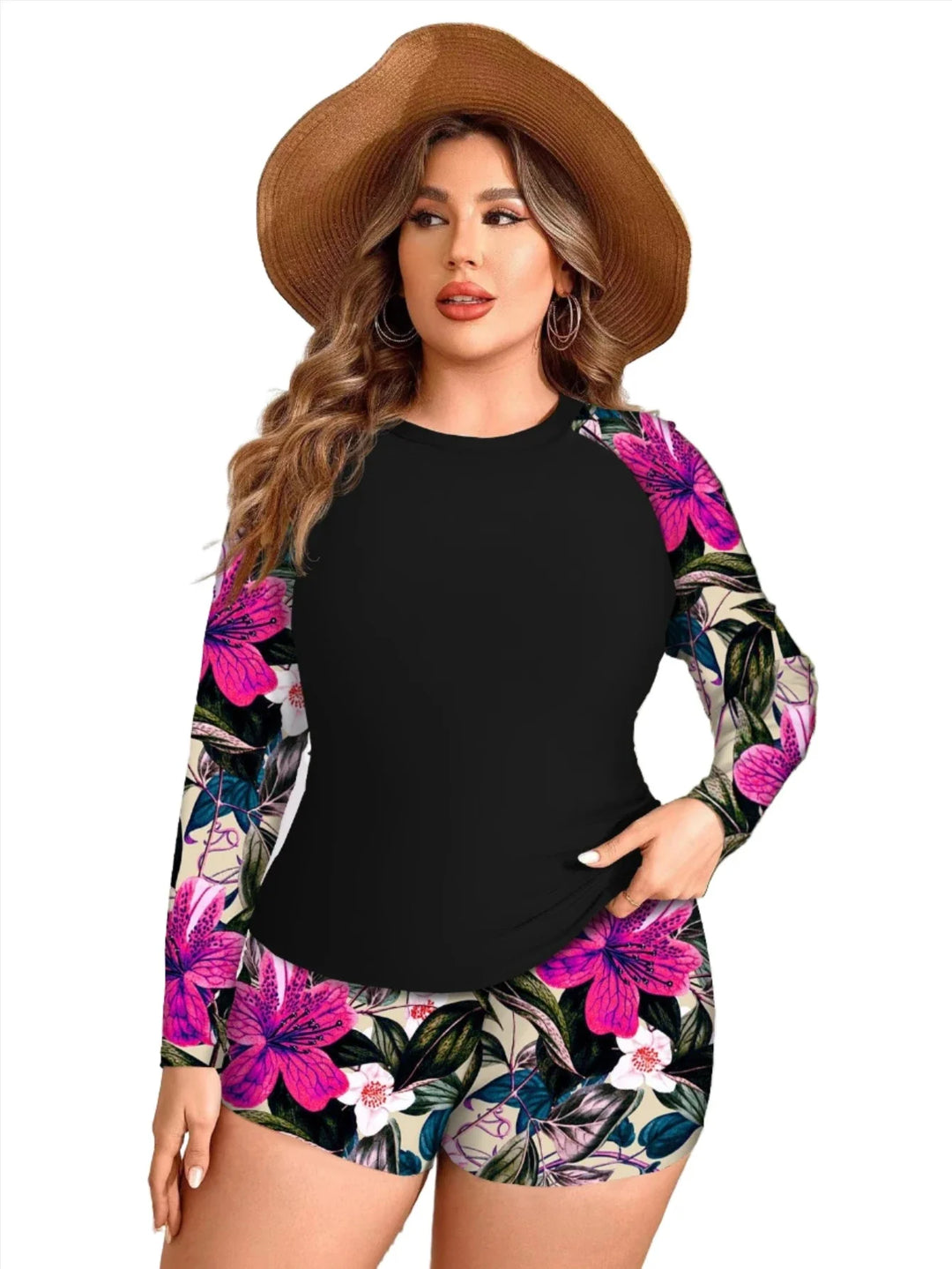R&B | Blumen Uv Schutz Zweiteiliger Badeanzug