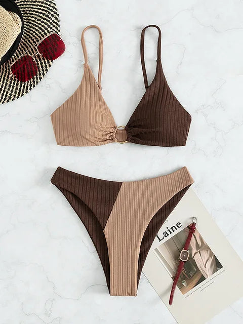R&B | R&B | Push-Up-Bikini-Set mit Hoher Taille für Damen