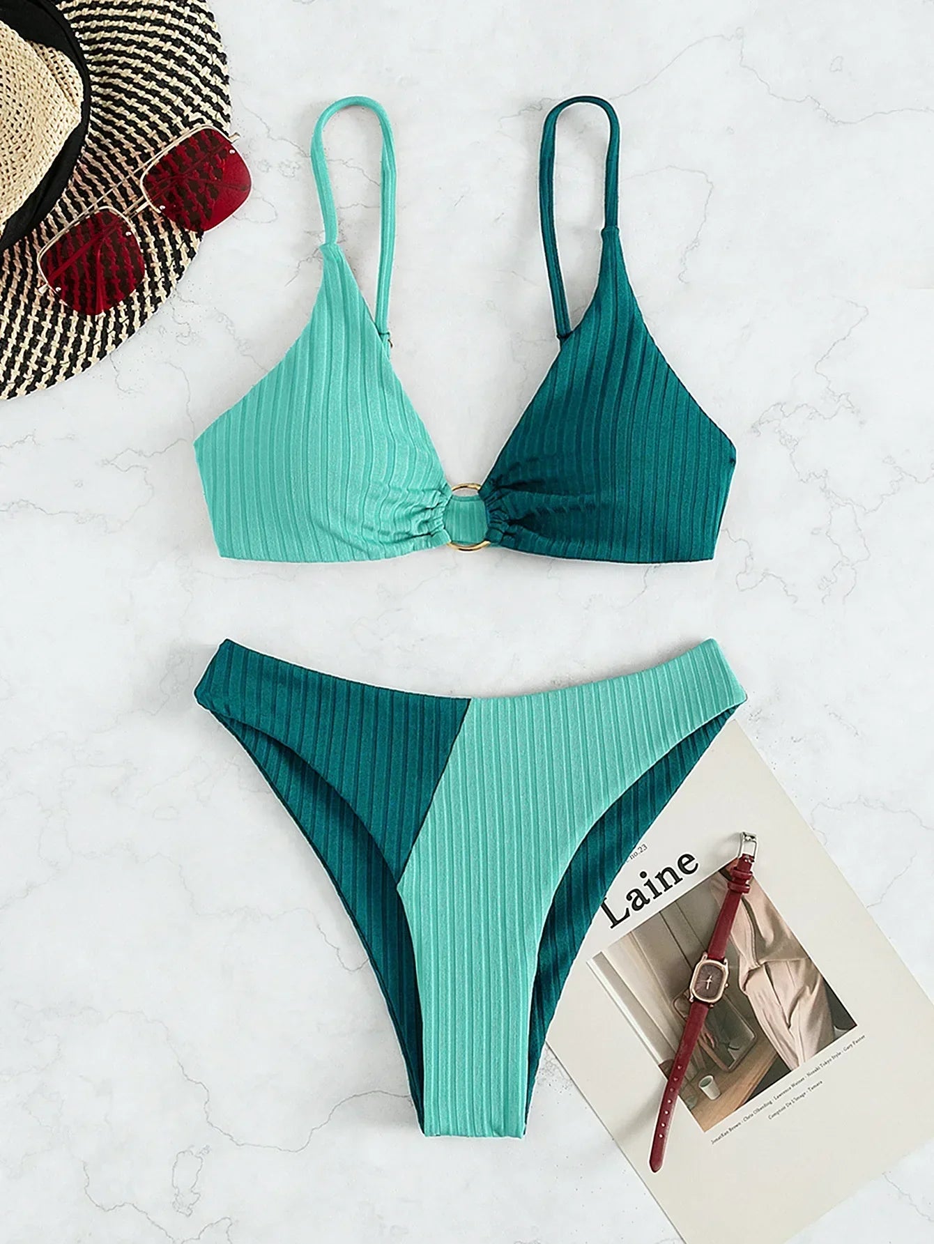 R&B | R&B | Push-Up-Bikini-Set mit Hoher Taille für Damen