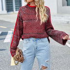 R&B | Strickpullover mit Kontraststreifen Viskose Modern und Warm