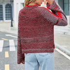 R&B | Strickpullover mit Kontraststreifen Viskose Modern und Warm