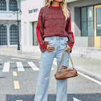 R&B | Strickpullover mit Kontraststreifen Viskose Modern und Warm