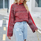 R&B | Strickpullover mit Kontraststreifen Viskose Modern und Warm