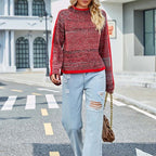 R&B | Strickpullover mit Kontraststreifen Viskose Modern und Warm