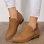 Vintage spitze Zehen-Hohlstiefeletten