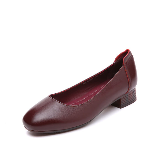 Damen Klassische Ballerinas mit elegantem Blockabsatz und komfortabler Sohle R&B
