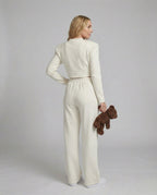 Damen Strick Set Warmes Sweatshirt und Hose