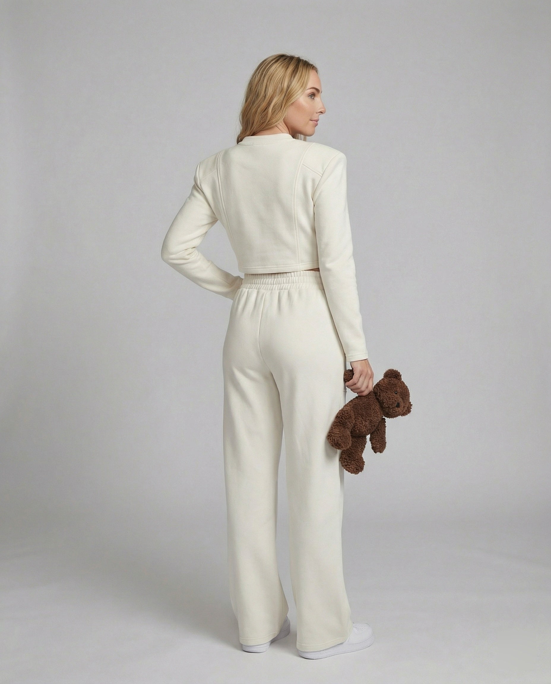 Damen Strick Set Warmes Sweatshirt und Hose