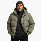 R&B | Puffer Parka - Winterjacke mit Kapuze, Daunenfüllung, Wasserdicht, Urban Outdoor