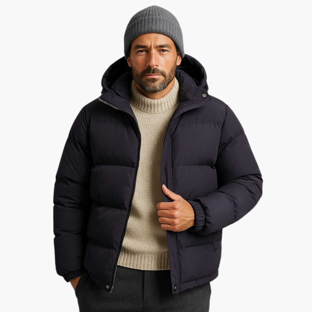 R&B | Puffer Parka - Winterjacke mit Kapuze, Daunenfüllung, Wasserdicht, Urban Outdoor