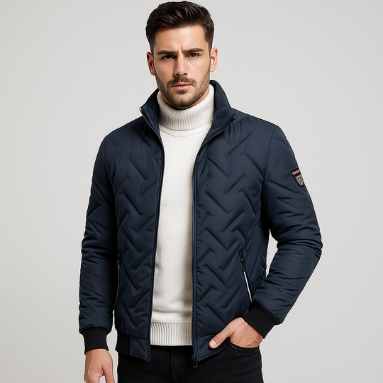 R&B | Gepolstertes Herrenjacke mit Reißverschluss