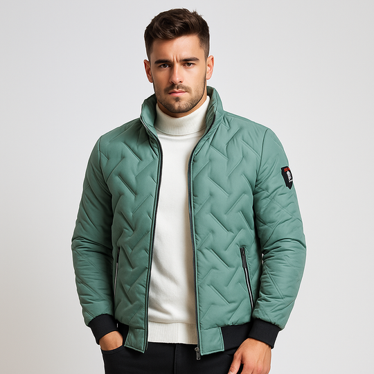 R&B | Gepolstertes Herrenjacke mit Reißverschluss