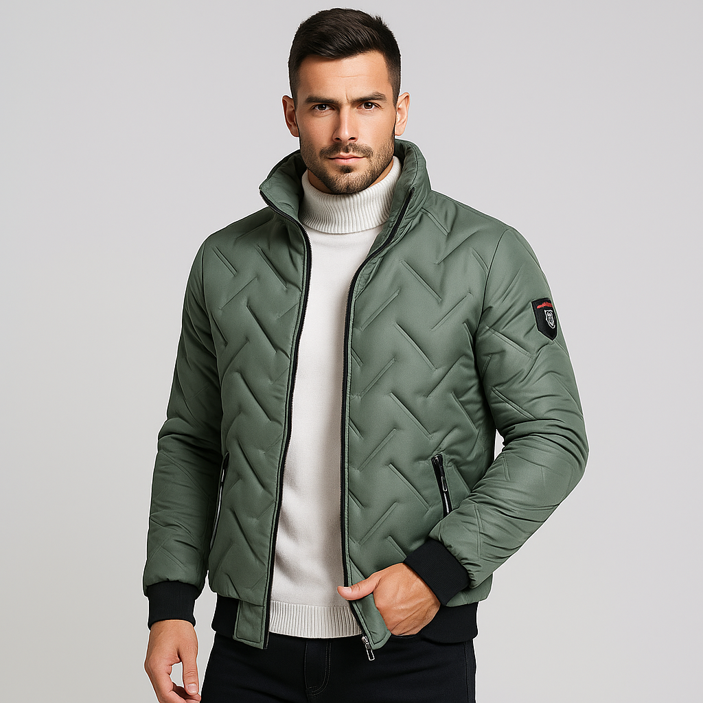 R&B | Gepolstertes Herrenjacke mit Reißverschluss