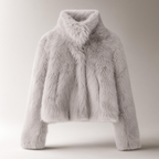R&B | Kurze Damenjacke aus elegantem veganem Kunstpelz