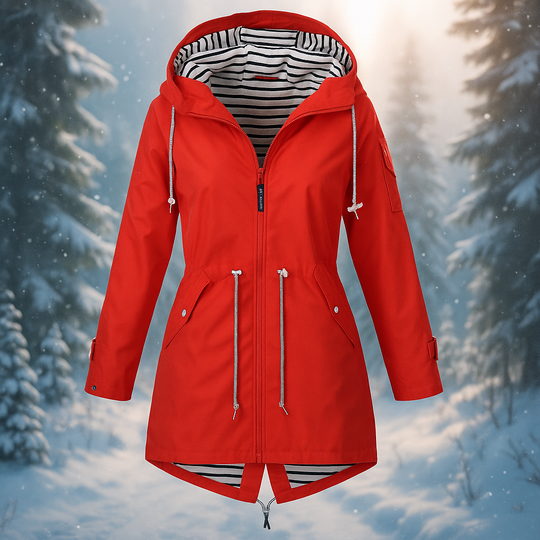 R&B | Wasserdichte Damenjacke mit verstellbarer Kapuze
